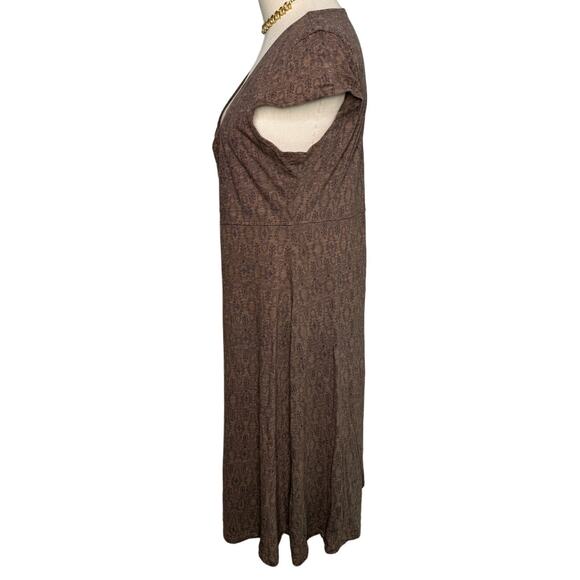 Toad & Co. Horny toad Rosmarie geometric print dress brown size medium M - Picture 3 of 6